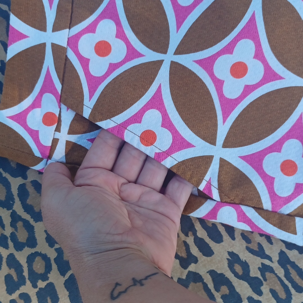 Trina Turk Brown and Pink Geometric Print Women's Shorts - Picture 3 of 10